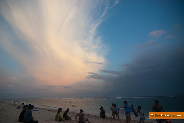 Sky burst over Pandawa Beach, Bali