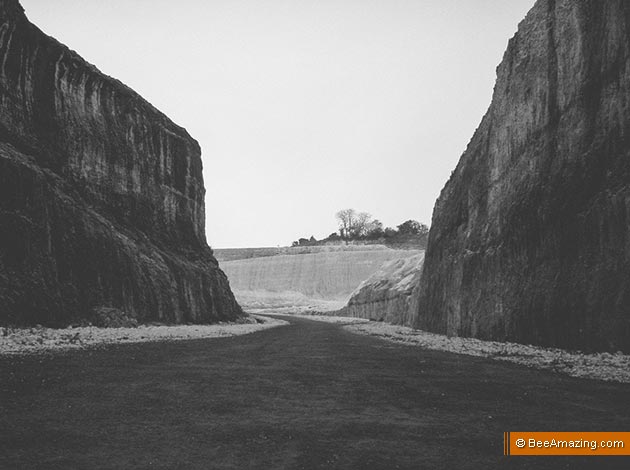 Flanking limestone hills Pandawa Beach