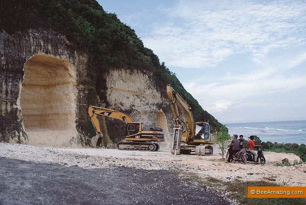 carving limestone hills