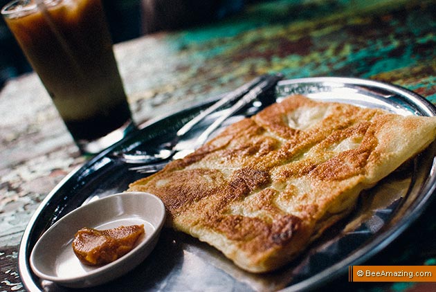 That crispy Roti, sweet caramel homemade jam, and the rockin' Three Layer Tea, hmm... - Paper Planes Jimbaran